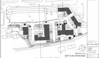 Site Plan proposed | PA15/10513 | Demolition of existing warehouse type building comprising 3,600 square metres of floorspace and the erection of a 70 unit residential development comprising 2no. 2-bed houses, 1no. 4-bed house, 10no one-bed flats and 57no Site Plan proposed | PA15/10513 | Demolition of existing warehouse type building comprising 3,600 square metres of floorspace and the erection of a 70 unit residential development comprising 2no. 2-bed houses, 1no. 4-bed house, 10no one-bed flats and 57no